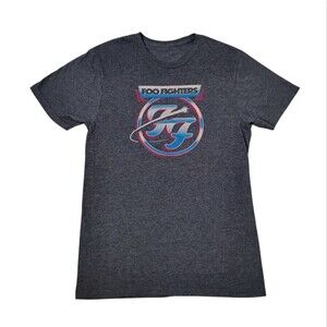 Foo Fighters Concert Tshirt Short Sleeve Logo Gray size Small